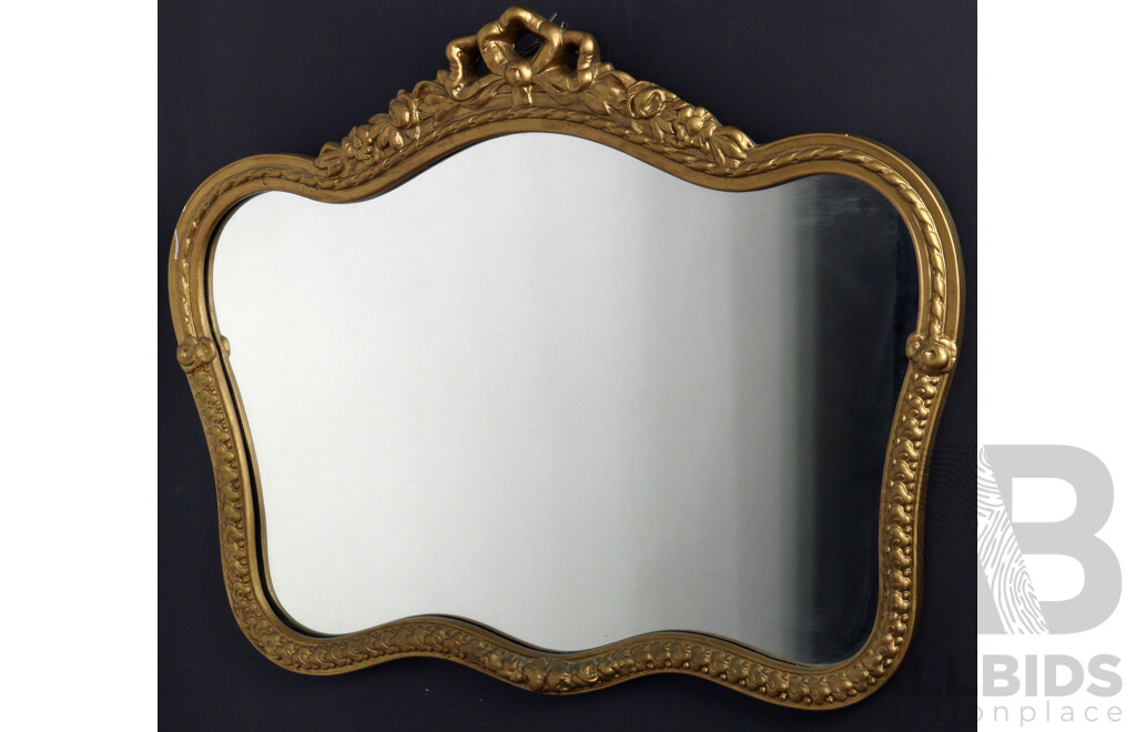 Vintage Fan Shaped Gilt Framed Mirror