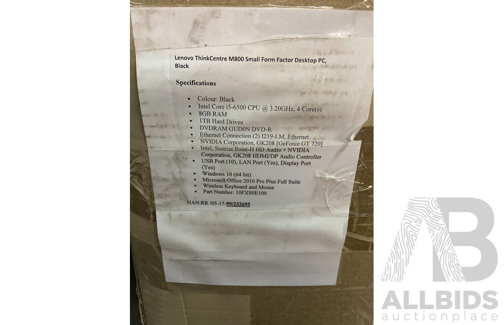 LENOVO ThinkCentre M800 Small Factor Decktop PC with Accessories