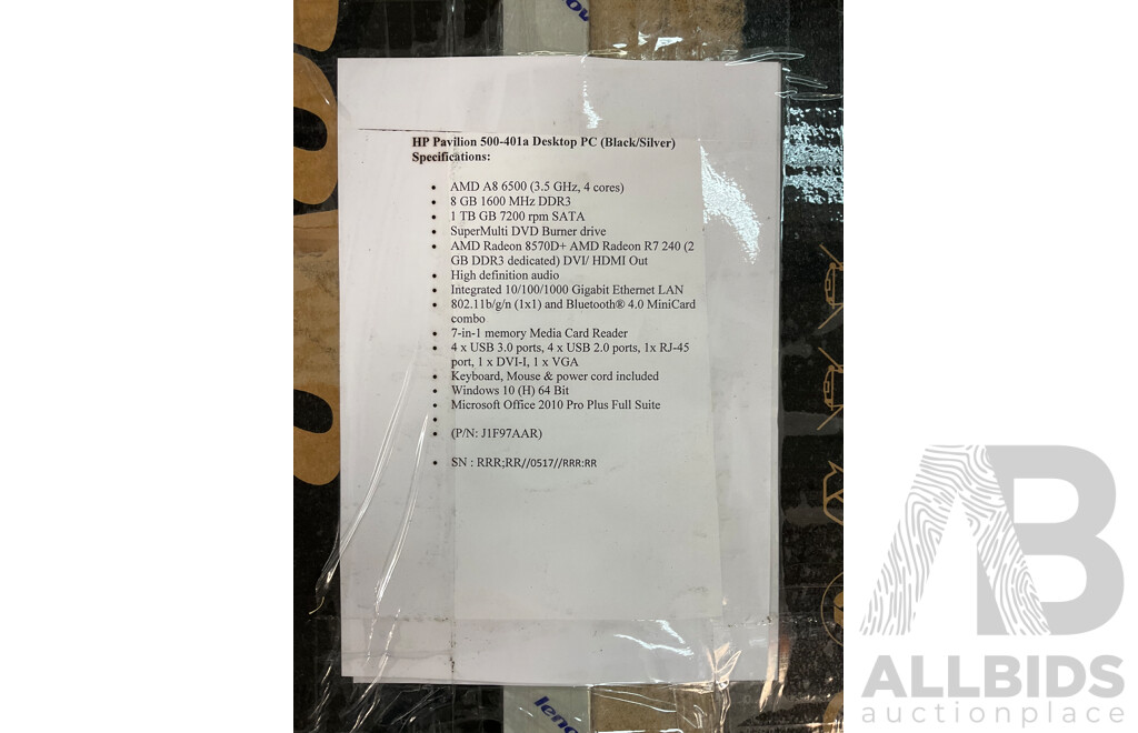 HP Pavilion 500-401a  Desktop PC