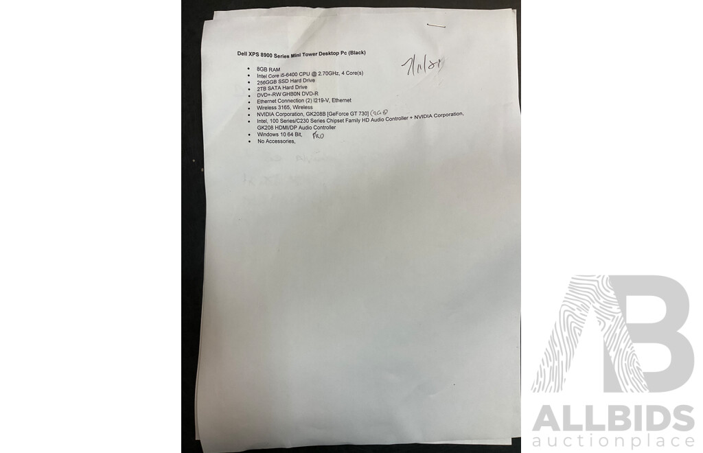 DELL XPS 8900 Series Mini Tower Desktop Pc