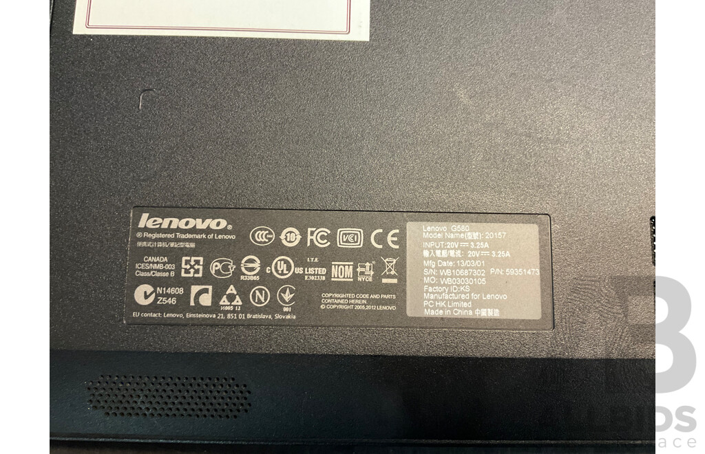 LENOVO G580 15.6 Inch Laptop