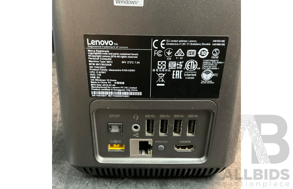 LENOVO Ideacentre 610S-021SH Micro PC