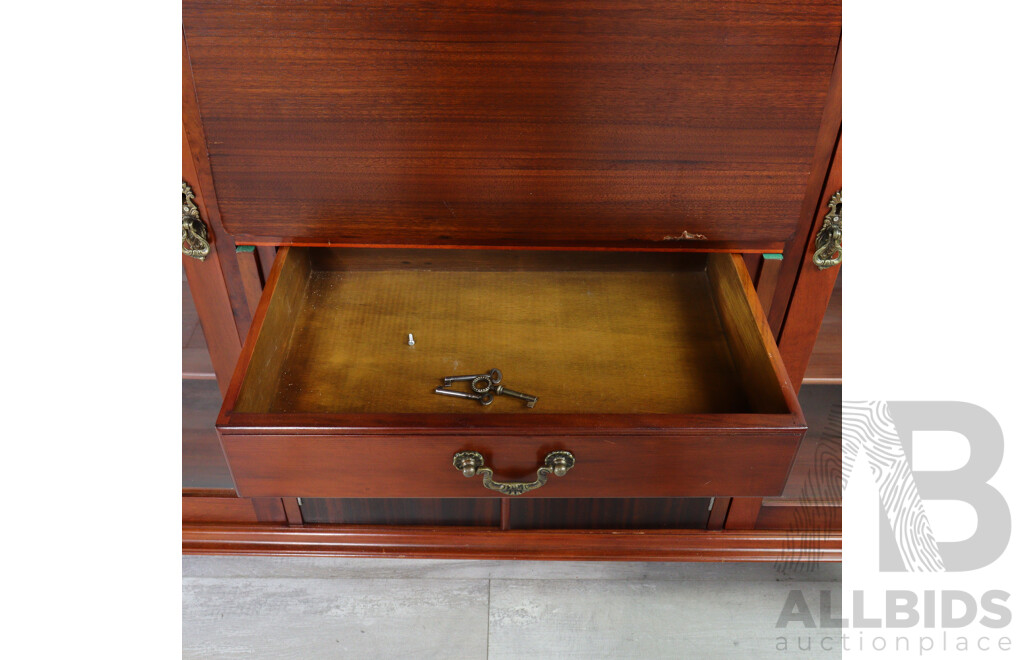 Mahogany Bookcase with Fall Front Section