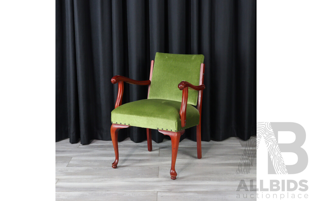 Reproduction Mahogany Small Bridge Armchair