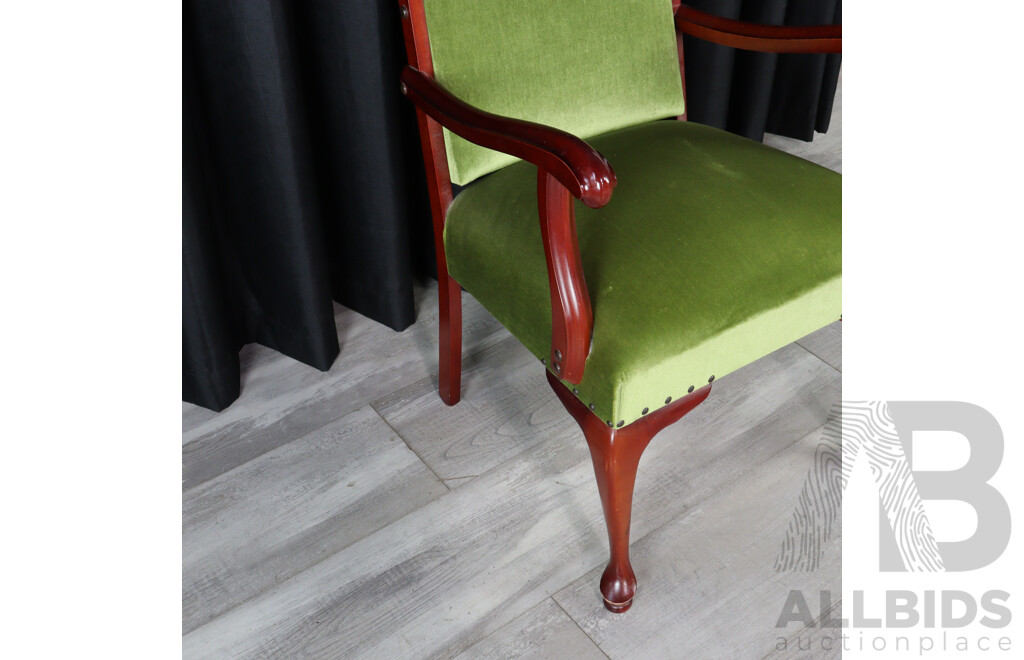 Reproduction Mahogany Small Bridge Armchair