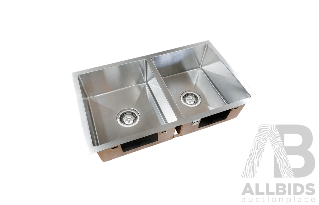 Everhard Squareline Plus 760mm Double Bowl NTH - Brand New