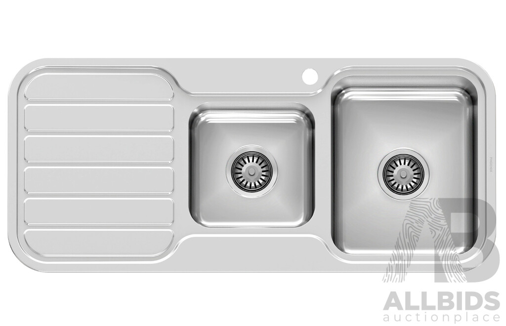 Pheonix 1000 Series 1080mm RH 1 & 3/4 Bowl Topmount Sink - Brand New