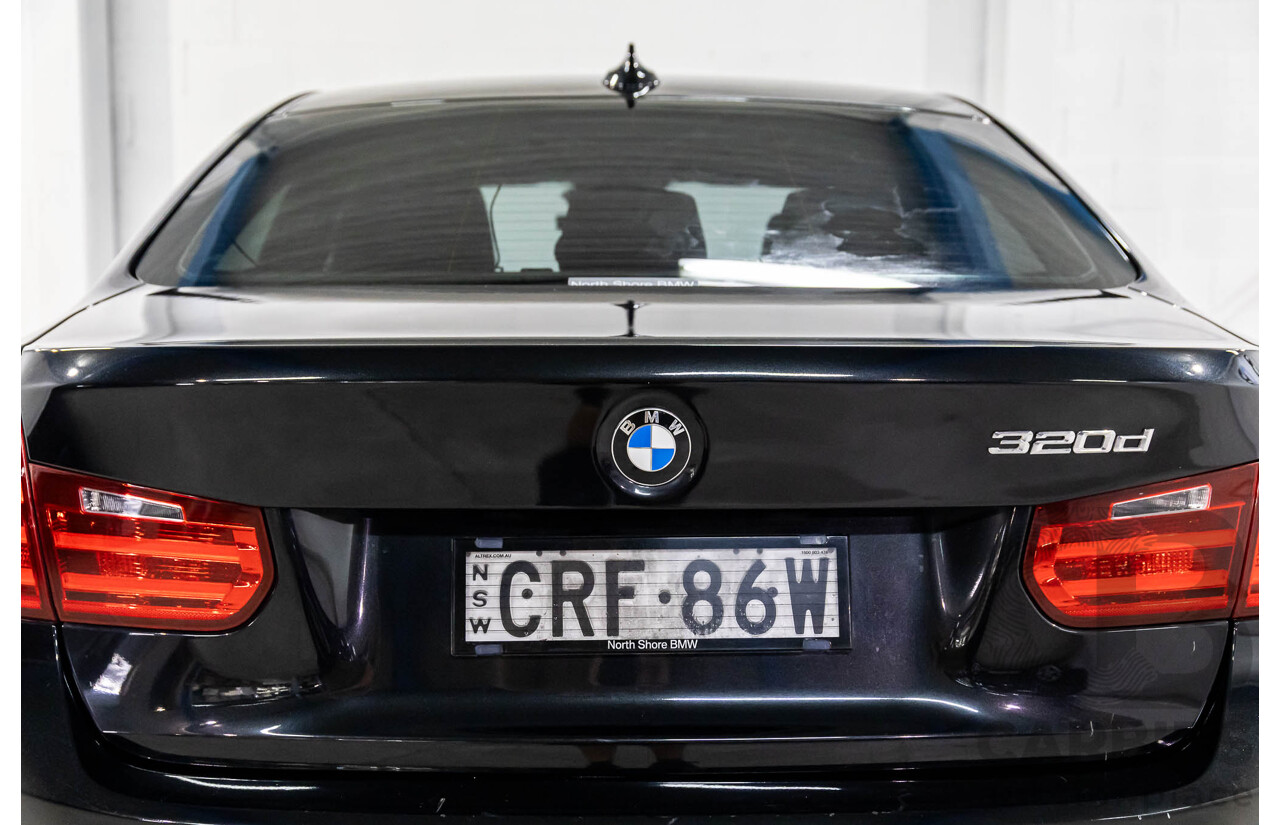 11/2013 BMW 320d Sport F30 4d Sedan Black Sapphire Metallic Turbo Diesel 2.0L