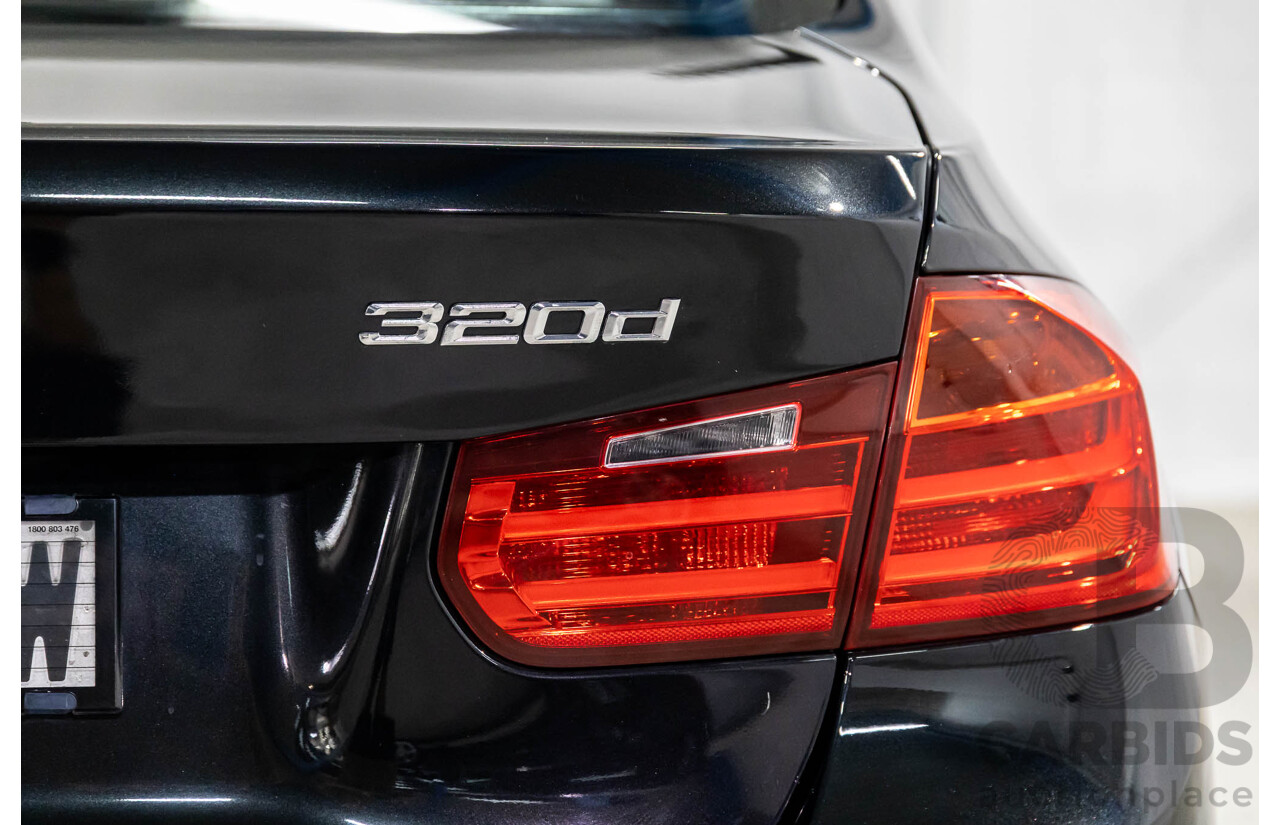 11/2013 BMW 320d Sport F30 4d Sedan Black Sapphire Metallic Turbo Diesel 2.0L
