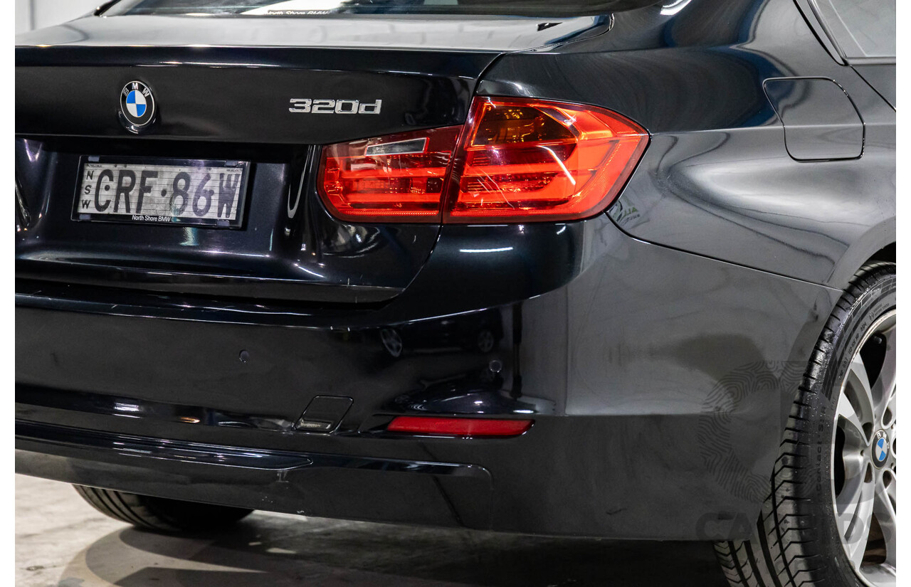 11/2013 BMW 320d Sport F30 4d Sedan Black Sapphire Metallic Turbo Diesel 2.0L