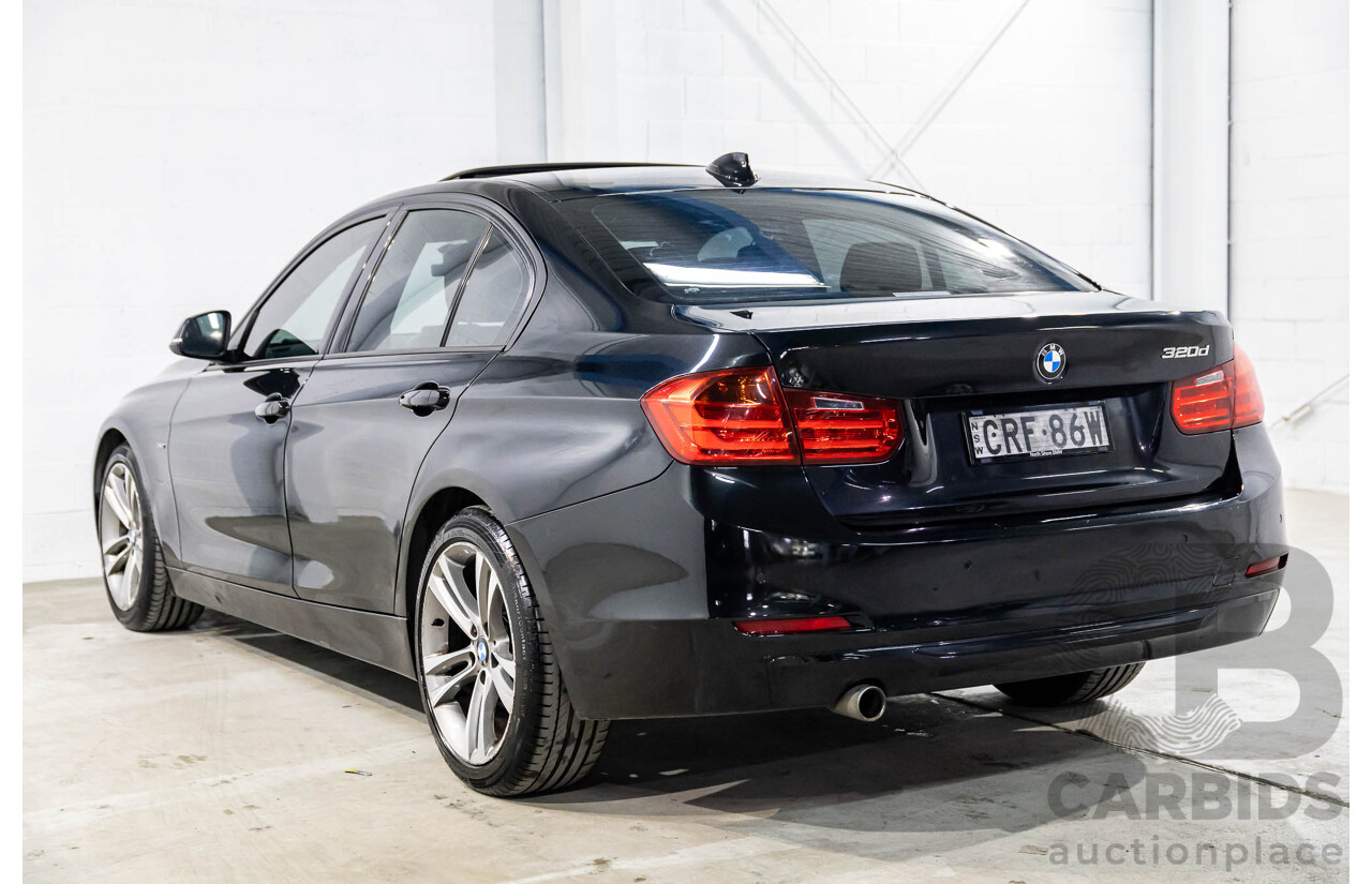 11/2013 BMW 320d Sport F30 4d Sedan Black Sapphire Metallic Turbo Diesel 2.0L