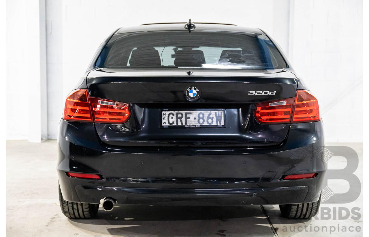 11/2013 BMW 320d Sport F30 4d Sedan Black Sapphire Metallic Turbo Diesel 2.0L