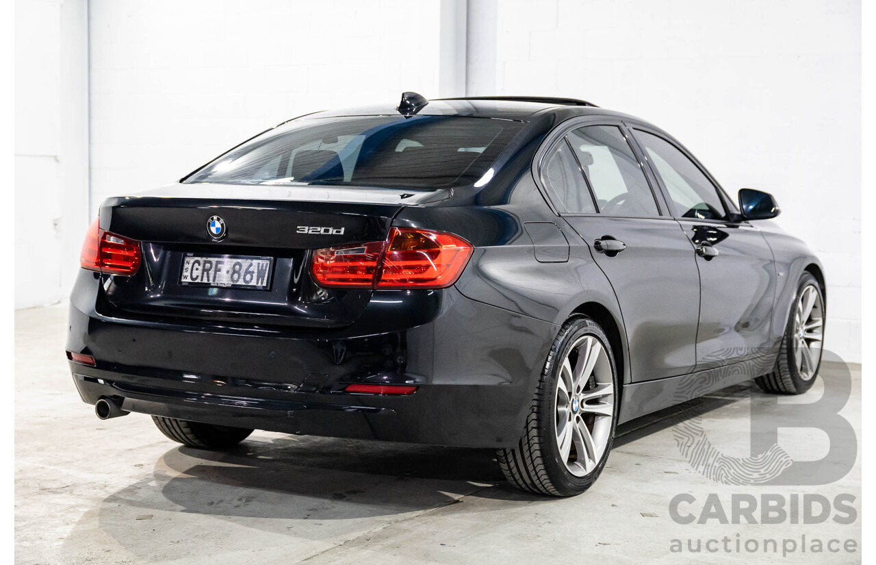11/2013 BMW 320d Sport F30 4d Sedan Black Sapphire Metallic Turbo Diesel 2.0L