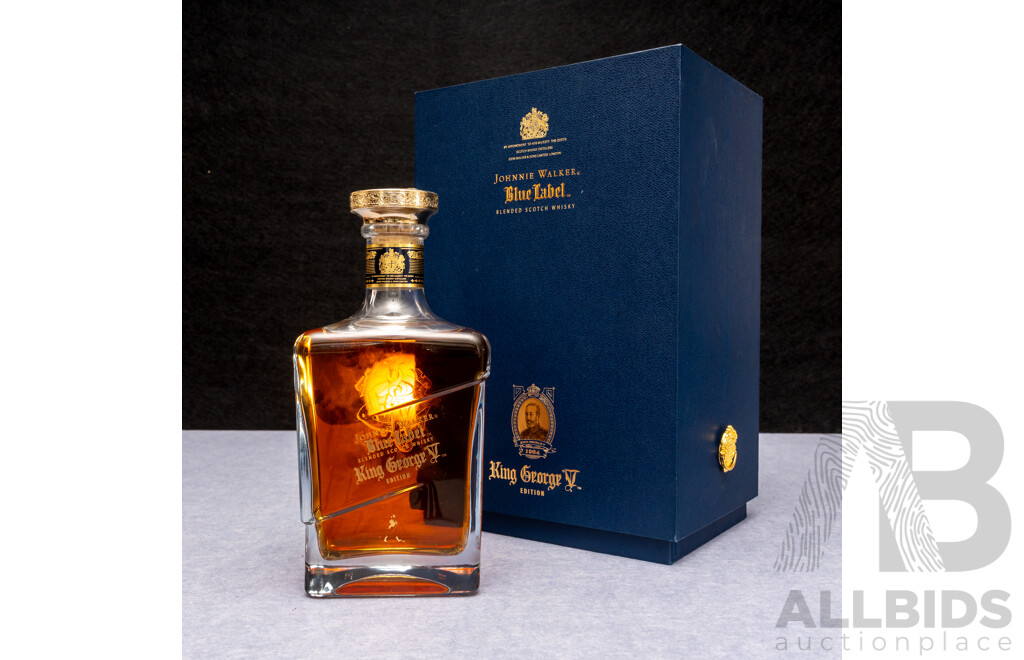 Johnnie Walker Blue Label King George V Edition Blended Scotch Whiskey in Presentation Box