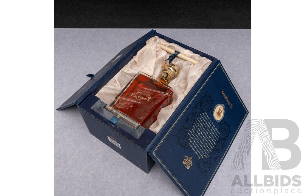 Johnnie Walker Blue Label King George V Edition Blended Scotch Whiskey in Presentation Box