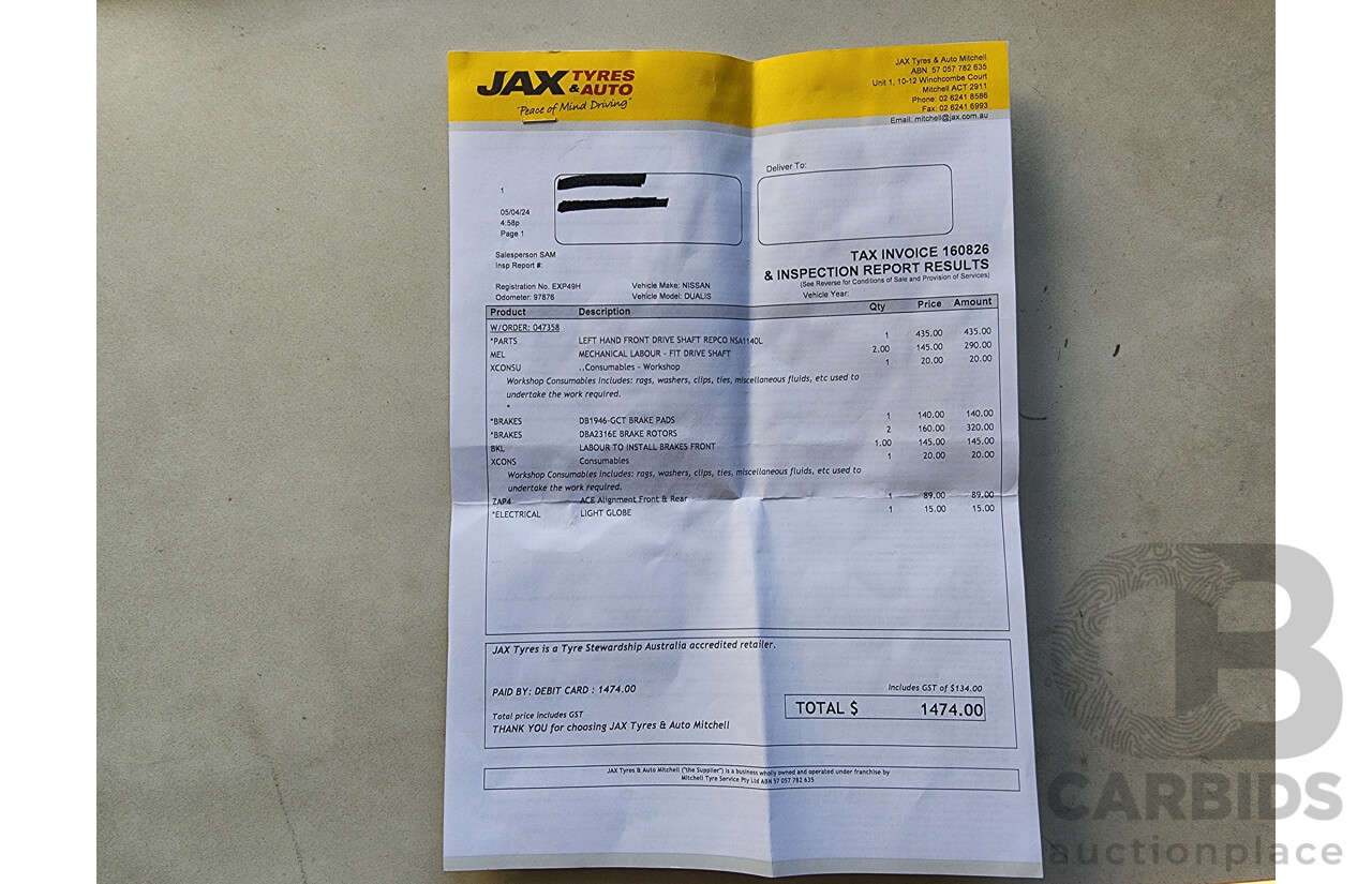 10/2013 Nissan Dualis +2 ST (4x2) J10 MY13 4d Wagon Red 2.0L