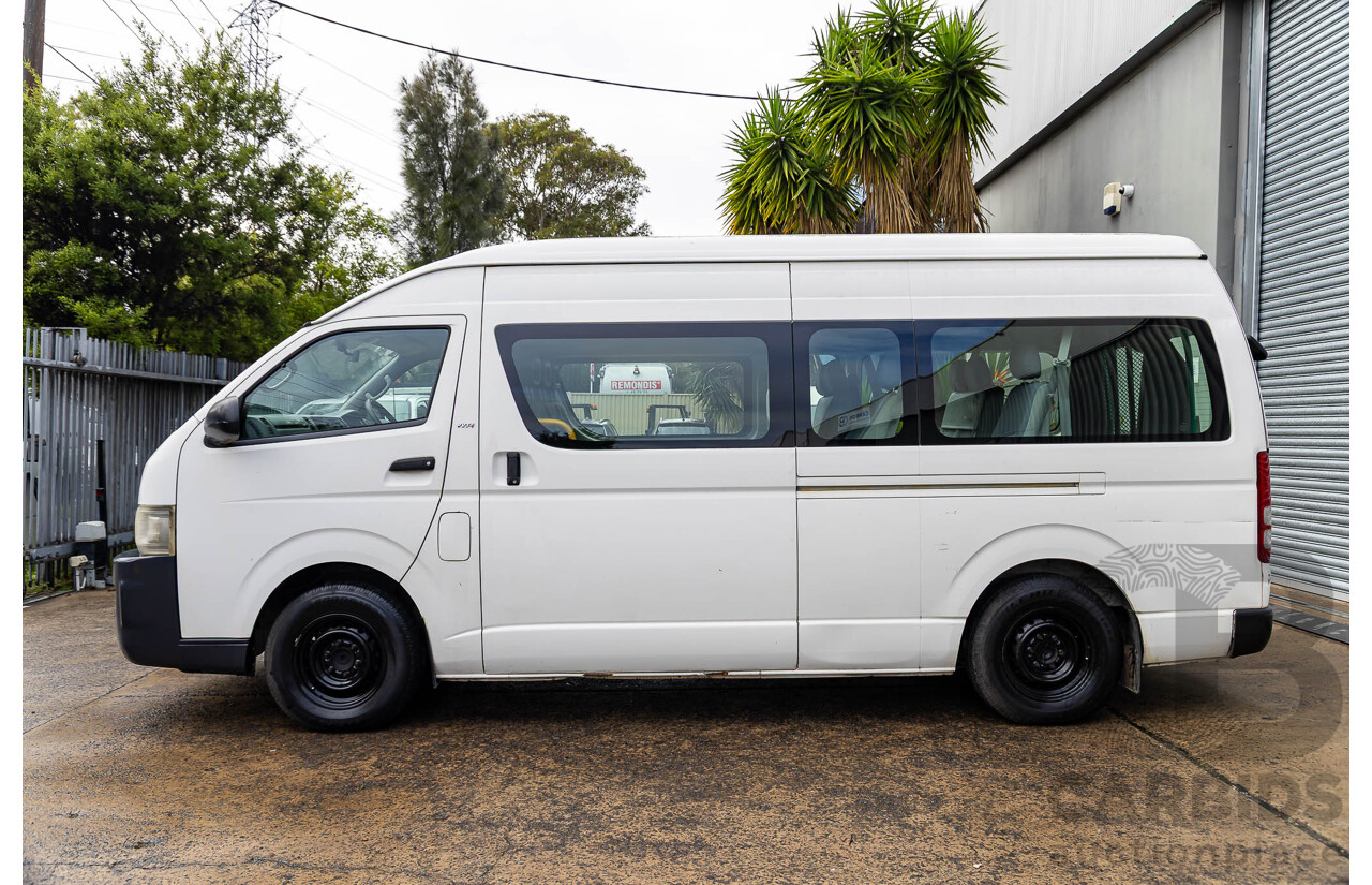 2/2009 Toyota Hiace Commuter Super LWB TRH223R MY07 Upgrade Bus French Vanilla White 2.7L - Custom Wheelchair Lift 11Seater