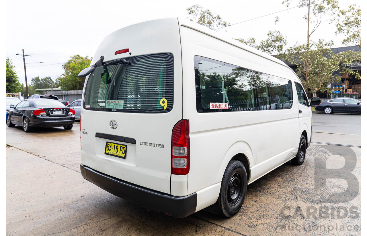 2/2009 Toyota Hiace Commuter Super LWB TRH223R MY07 Upgrade Bus French Vanilla White 2.7L - Custom Wheelchair Lift 11Seater