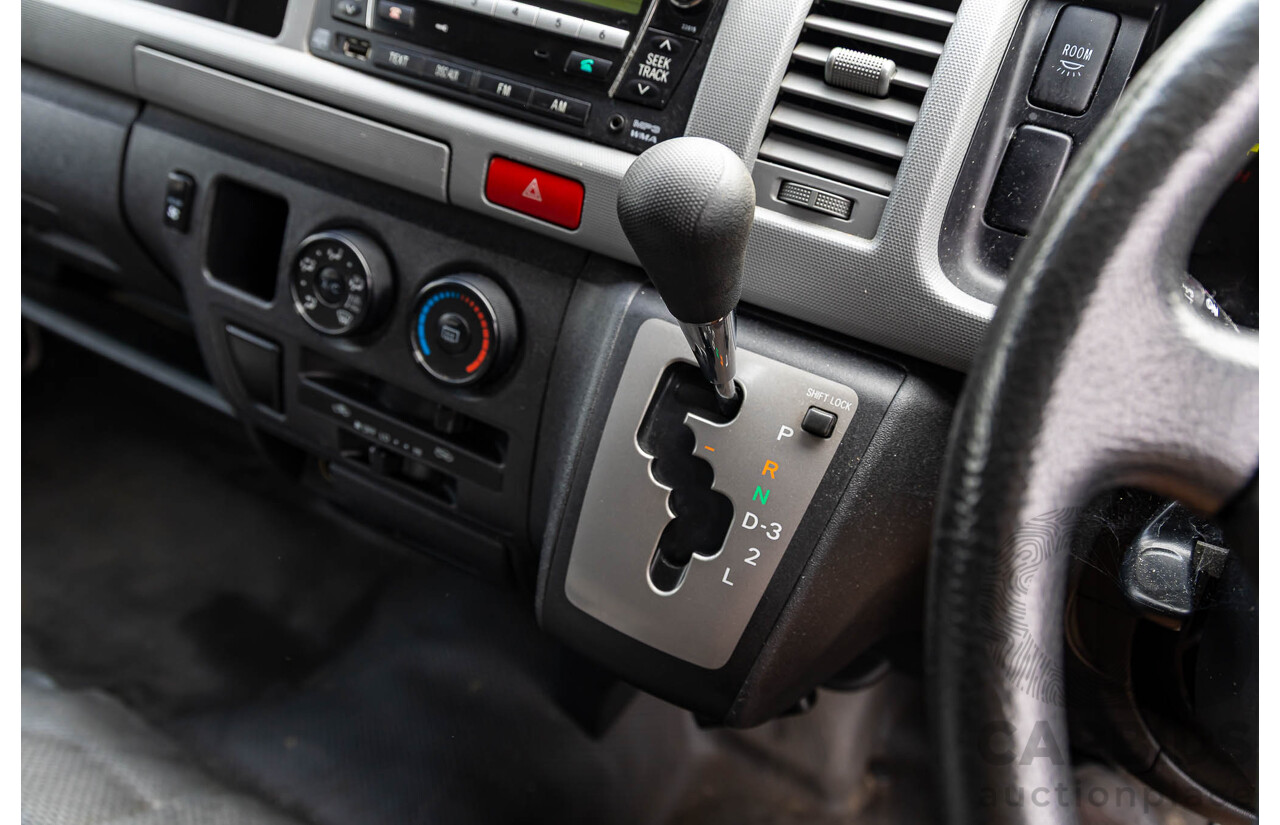 8/2010 Toyota Hiace Commuter Super LWB TRH223R MY07 Upgrade Bus French Vanilla White 2.7L - Custom Wheelchair Lift 10 Seater