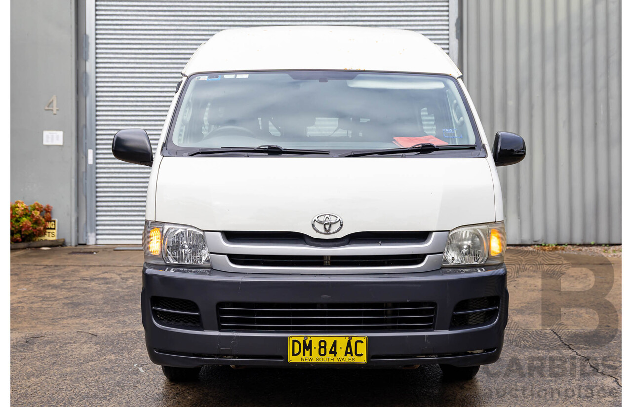 8/2010 Toyota Hiace Commuter Super LWB TRH223R MY07 Upgrade Bus French Vanilla White 2.7L - Custom Wheelchair Lift 10 Seater