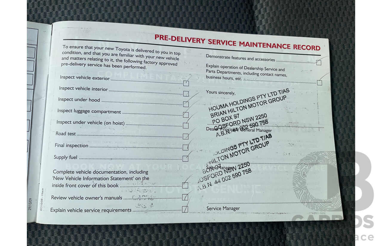 8/2010 Toyota Hiace Commuter Super LWB TRH223R MY07 Upgrade Bus French Vanilla White 2.7L - Custom Wheelchair Lift 10 Seater