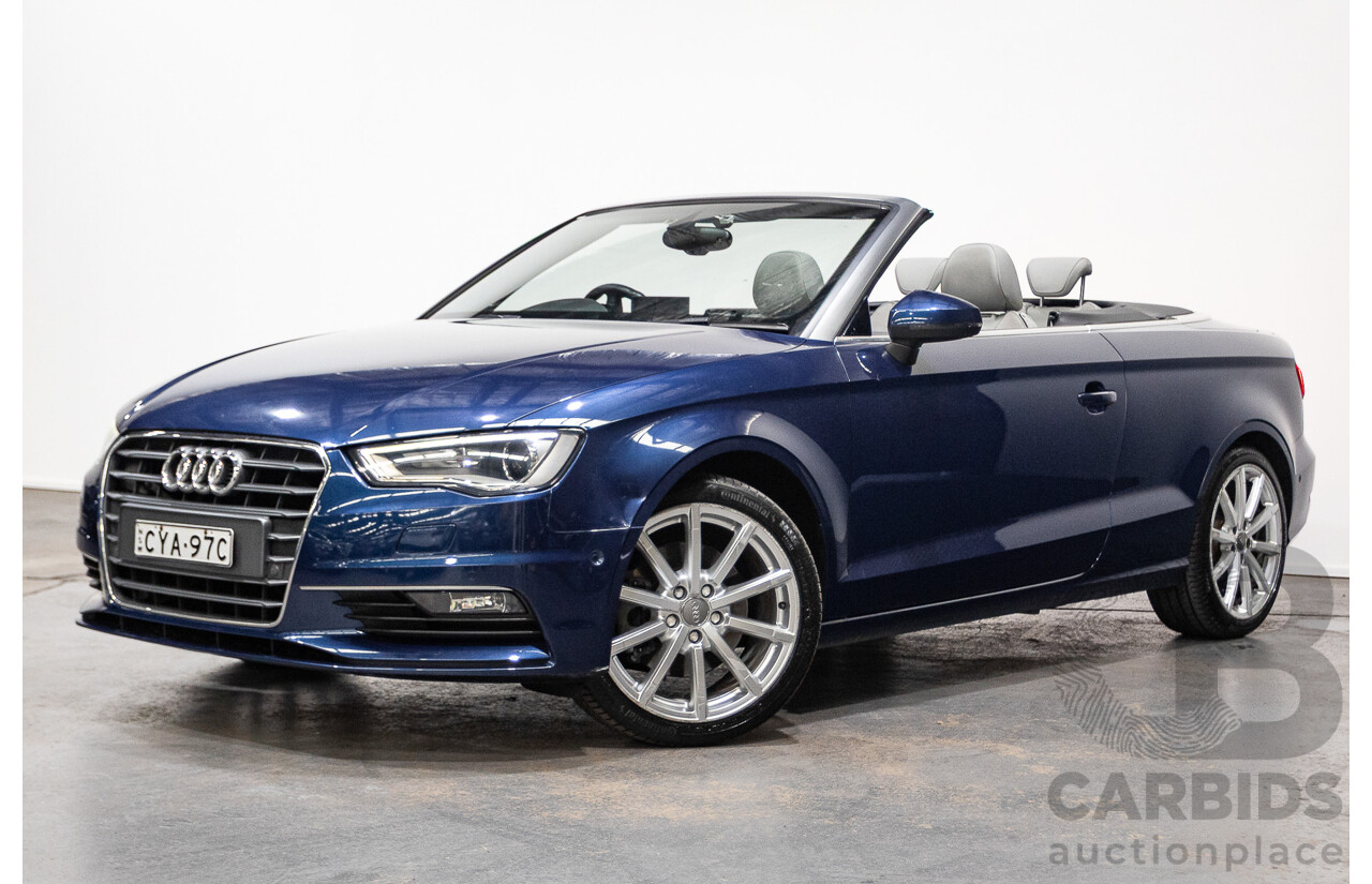 02/2015 Audi A3 1.8 TFSI AMBITION 8V MY15 2D Cabriolet Scuba Blue Turbo 1.8L