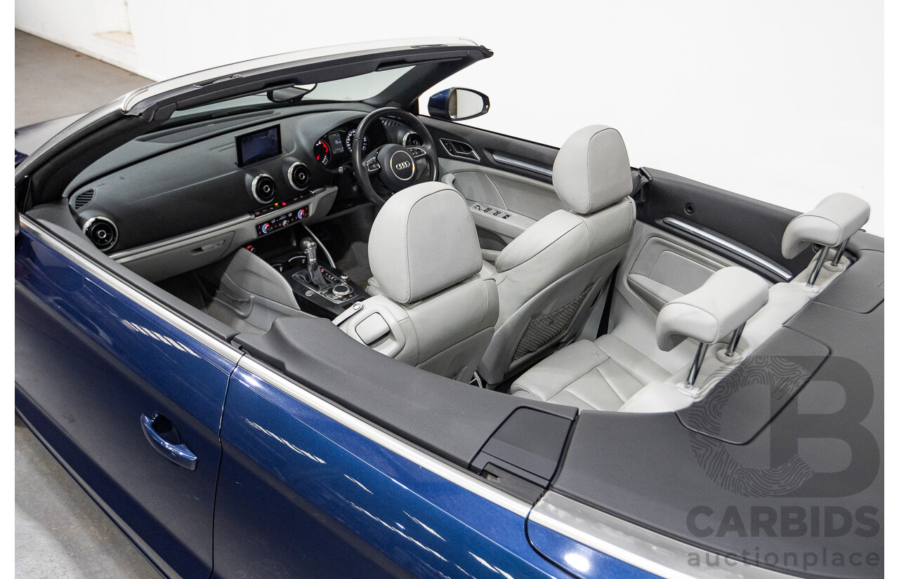 02/2015 Audi A3 1.8 TFSI AMBITION 8V MY15 2D Cabriolet Scuba Blue Turbo 1.8L