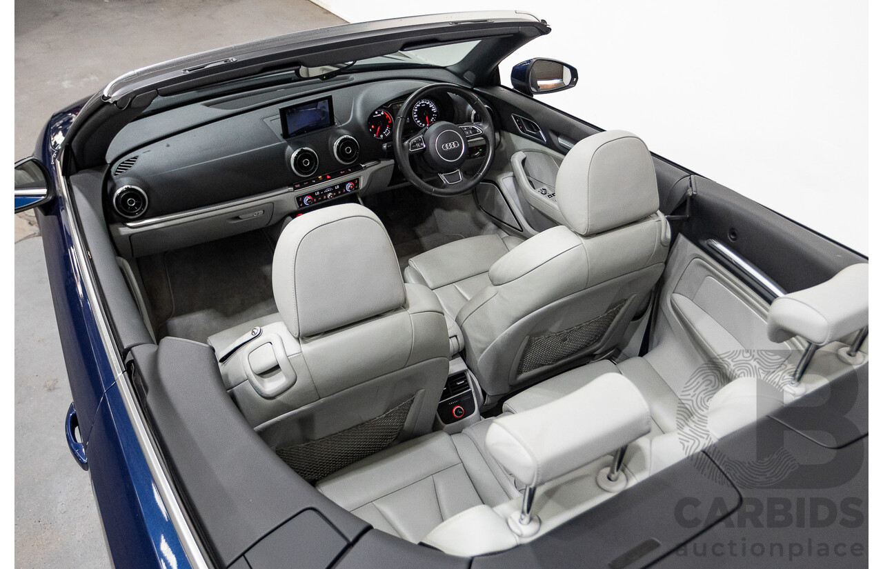 02/2015 Audi A3 1.8 TFSI AMBITION 8V MY15 2D Cabriolet Scuba Blue Turbo 1.8L