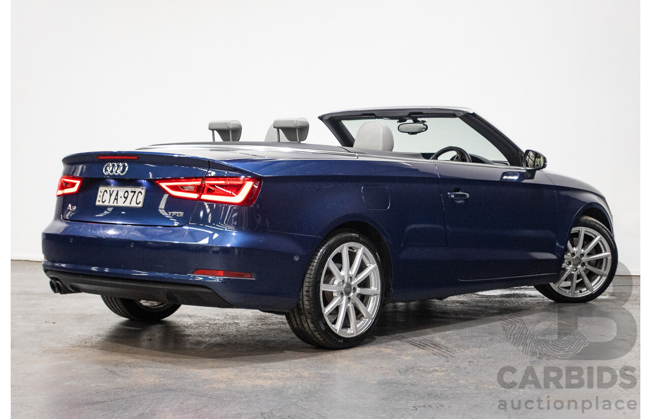02/2015 Audi A3 1.8 TFSI AMBITION 8V MY15 2D Cabriolet Scuba Blue Turbo 1.8L
