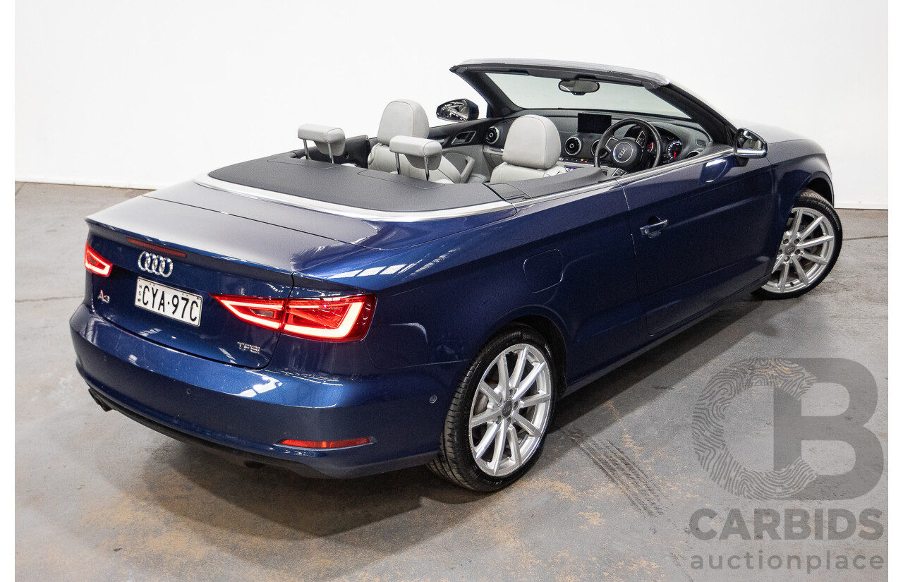 02/2015 Audi A3 1.8 TFSI AMBITION 8V MY15 2D Cabriolet Scuba Blue Turbo 1.8L