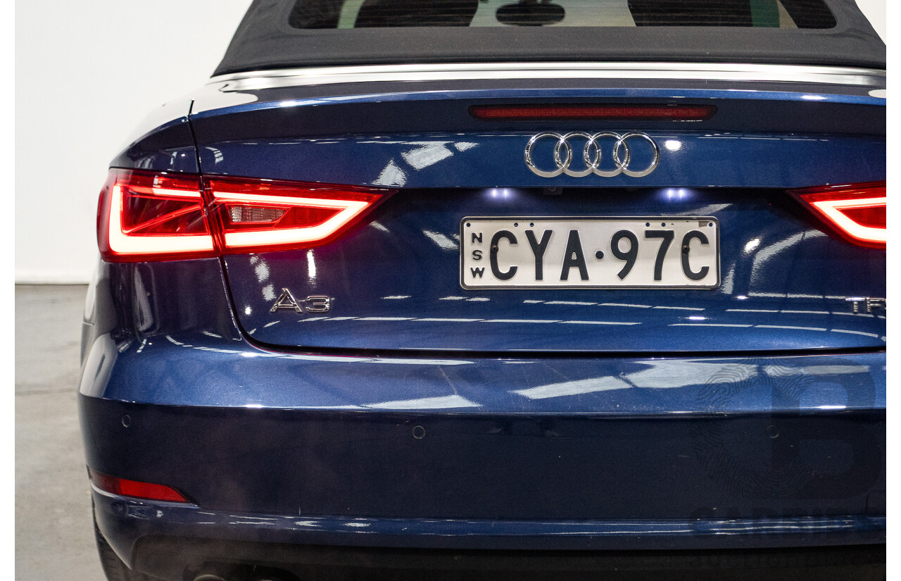 02/2015 Audi A3 1.8 TFSI AMBITION 8V MY15 2D Cabriolet Scuba Blue Turbo 1.8L