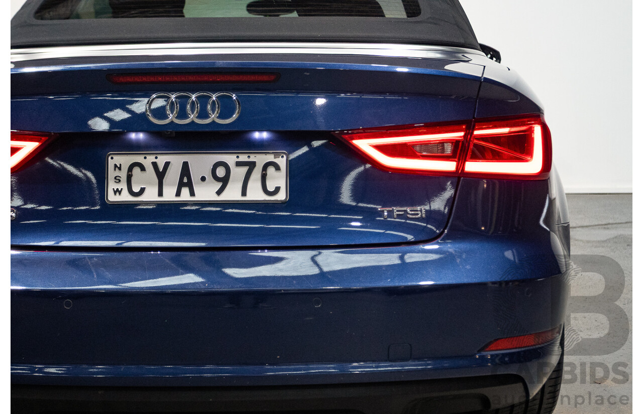 02/2015 Audi A3 1.8 TFSI AMBITION 8V MY15 2D Cabriolet Scuba Blue Turbo 1.8L