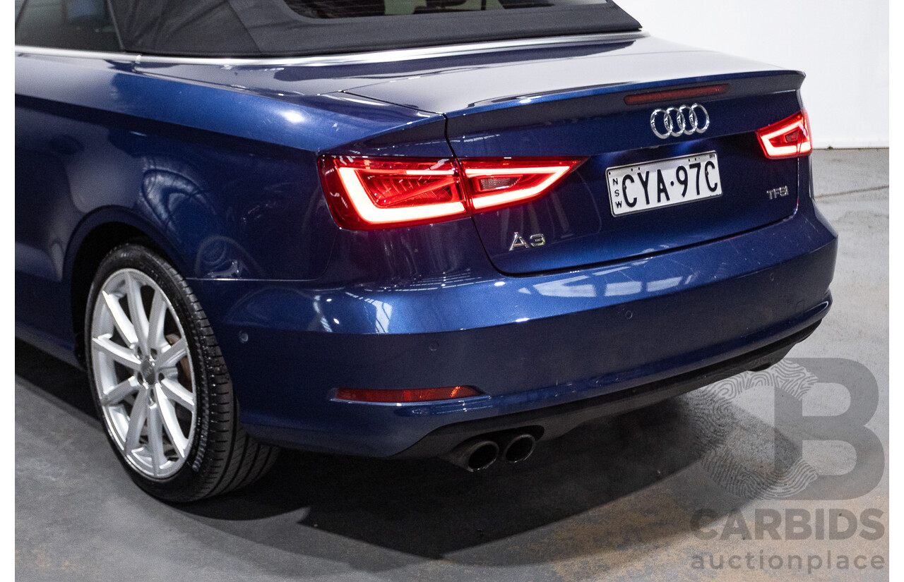 02/2015 Audi A3 1.8 TFSI AMBITION 8V MY15 2D Cabriolet Scuba Blue Turbo 1.8L
