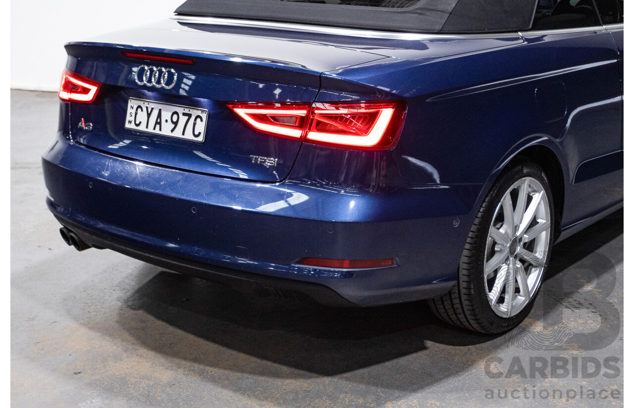 02/2015 Audi A3 1.8 TFSI AMBITION 8V MY15 2D Cabriolet Scuba Blue Turbo 1.8L