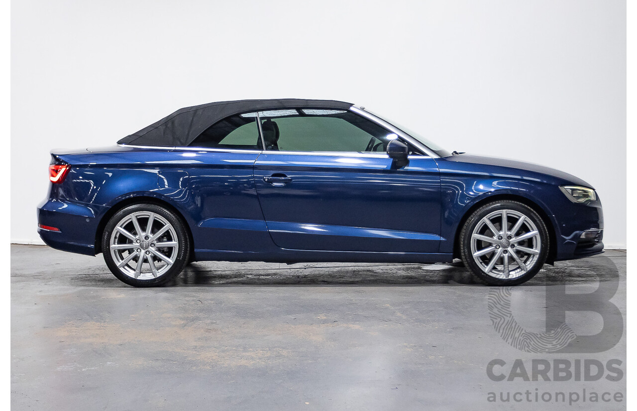 02/2015 Audi A3 1.8 TFSI AMBITION 8V MY15 2D Cabriolet Scuba Blue Turbo 1.8L