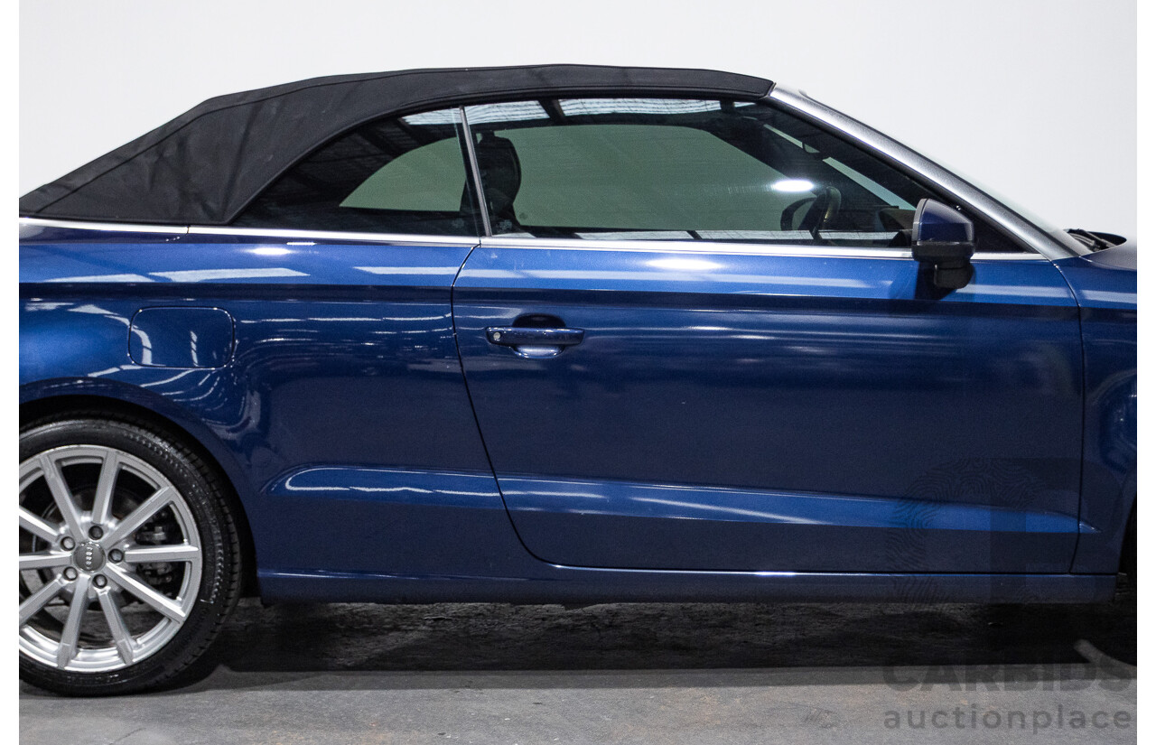 02/2015 Audi A3 1.8 TFSI AMBITION 8V MY15 2D Cabriolet Scuba Blue Turbo 1.8L