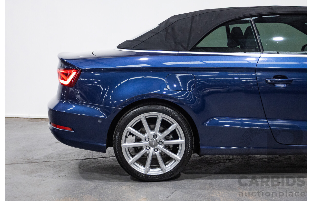 02/2015 Audi A3 1.8 TFSI AMBITION 8V MY15 2D Cabriolet Scuba Blue Turbo 1.8L