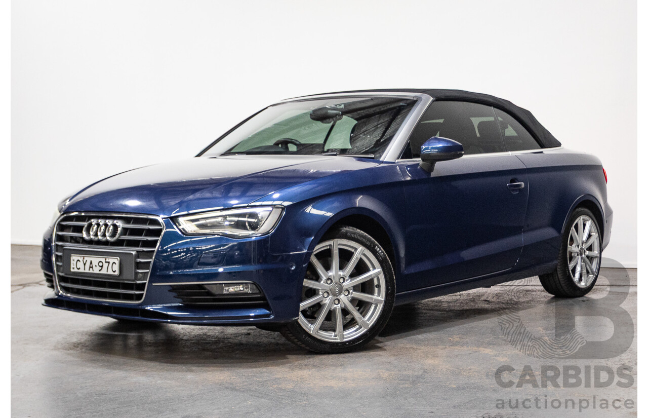 02/2015 Audi A3 1.8 TFSI AMBITION 8V MY15 2D Cabriolet Scuba Blue Turbo 1.8L