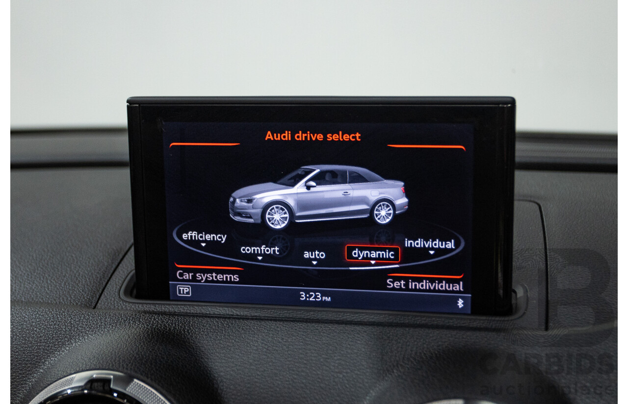 02/2015 Audi A3 1.8 TFSI AMBITION 8V MY15 2D Cabriolet Scuba Blue Turbo 1.8L