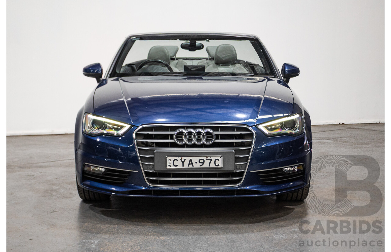 02/2015 Audi A3 1.8 TFSI AMBITION 8V MY15 2D Cabriolet Scuba Blue Turbo 1.8L