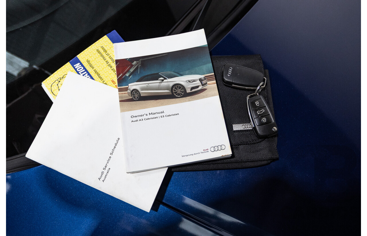 02/2015 Audi A3 1.8 TFSI AMBITION 8V MY15 2D Cabriolet Scuba Blue Turbo 1.8L