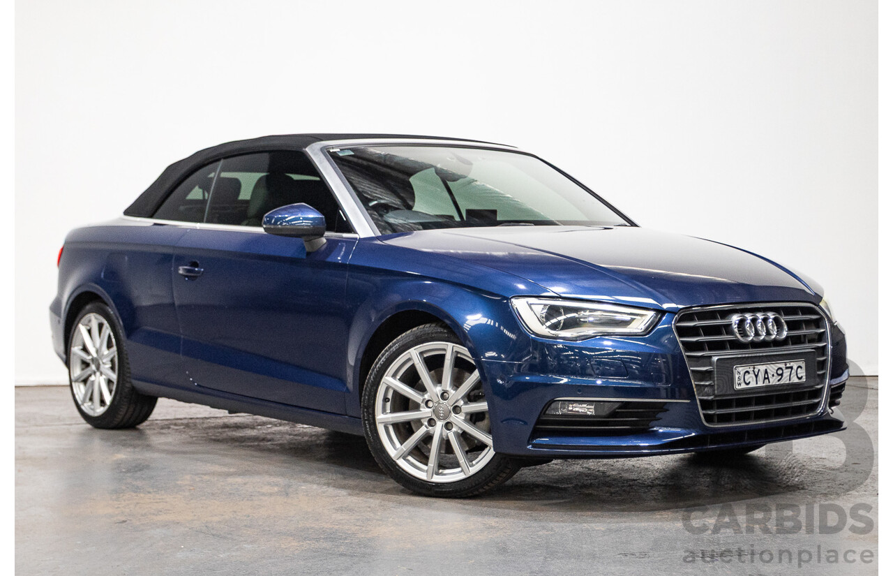 02/2015 Audi A3 1.8 TFSI AMBITION 8V MY15 2D Cabriolet Scuba Blue Turbo 1.8L