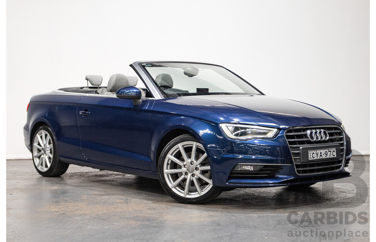 02/2015 Audi A3 1.8 TFSI AMBITION 8V MY15 2D Cabriolet Scuba Blue Turbo 1.8L