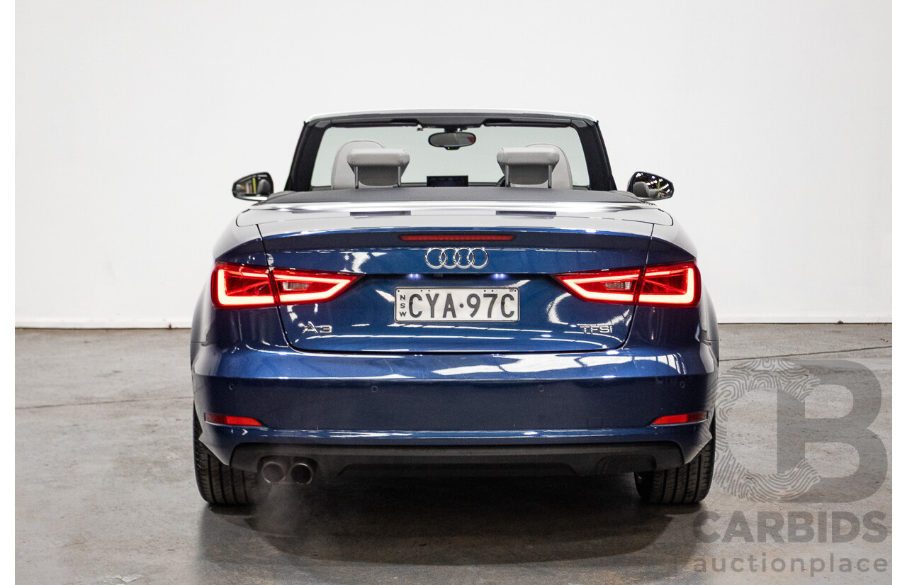 02/2015 Audi A3 1.8 TFSI AMBITION 8V MY15 2D Cabriolet Scuba Blue Turbo 1.8L