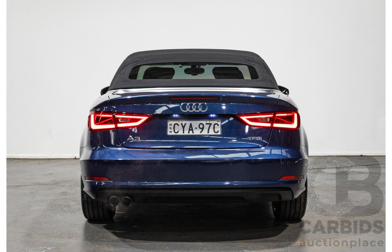 02/2015 Audi A3 1.8 TFSI AMBITION 8V MY15 2D Cabriolet Scuba Blue Turbo 1.8L