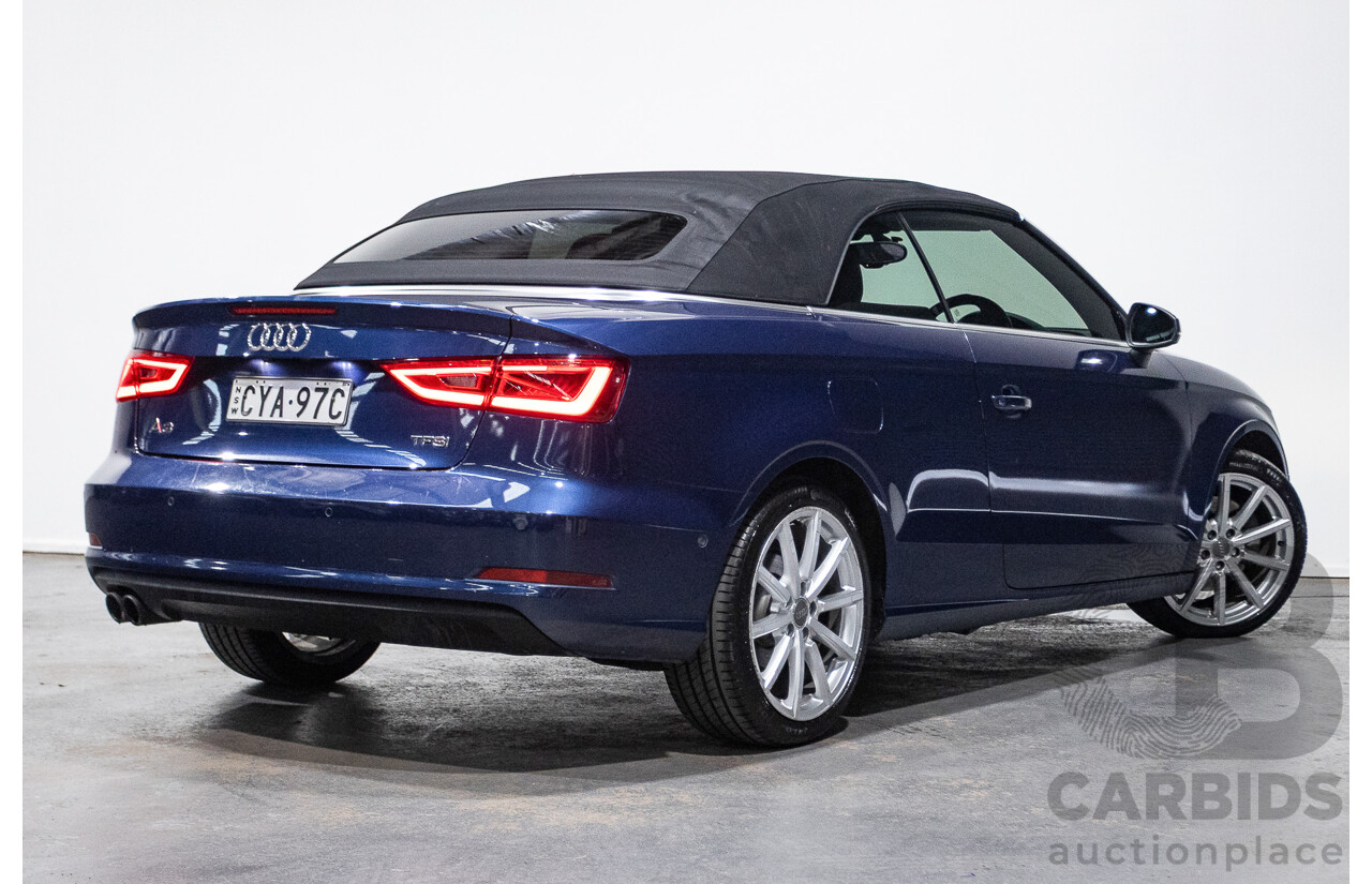 02/2015 Audi A3 1.8 TFSI AMBITION 8V MY15 2D Cabriolet Scuba Blue Turbo 1.8L