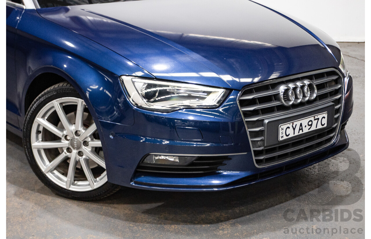 02/2015 Audi A3 1.8 TFSI AMBITION 8V MY15 2D Cabriolet Scuba Blue Turbo 1.8L