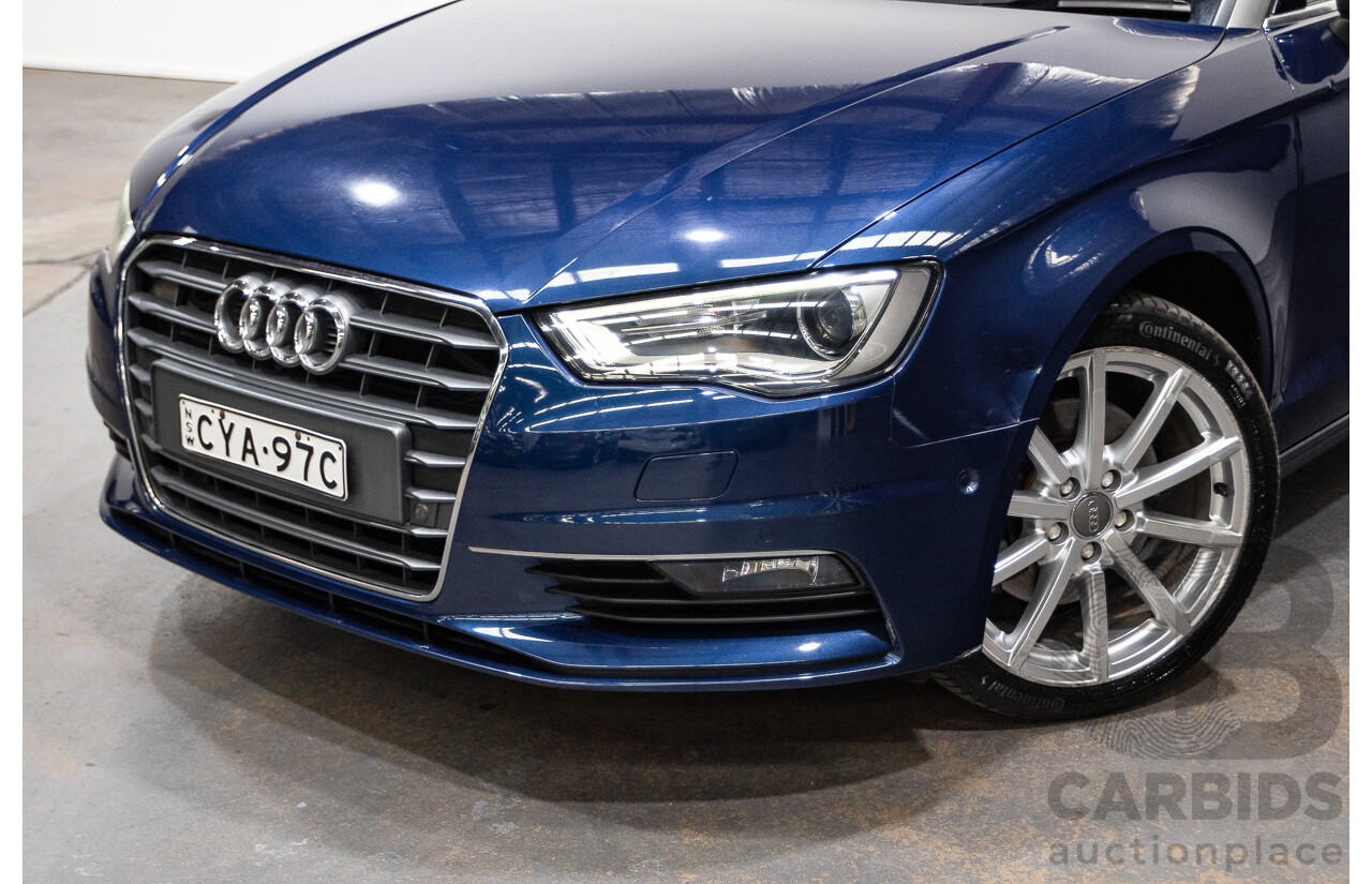 02/2015 Audi A3 1.8 TFSI AMBITION 8V MY15 2D Cabriolet Scuba Blue Turbo 1.8L