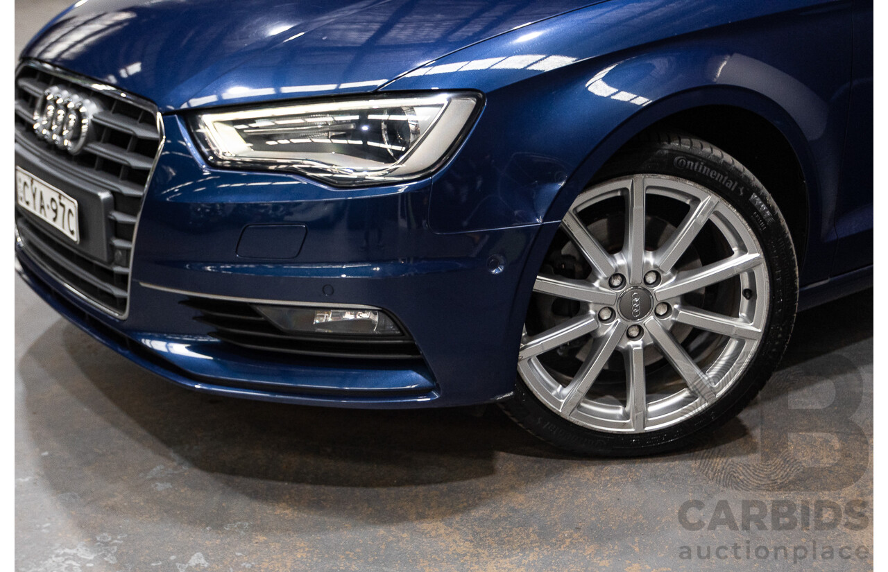 02/2015 Audi A3 1.8 TFSI AMBITION 8V MY15 2D Cabriolet Scuba Blue Turbo 1.8L