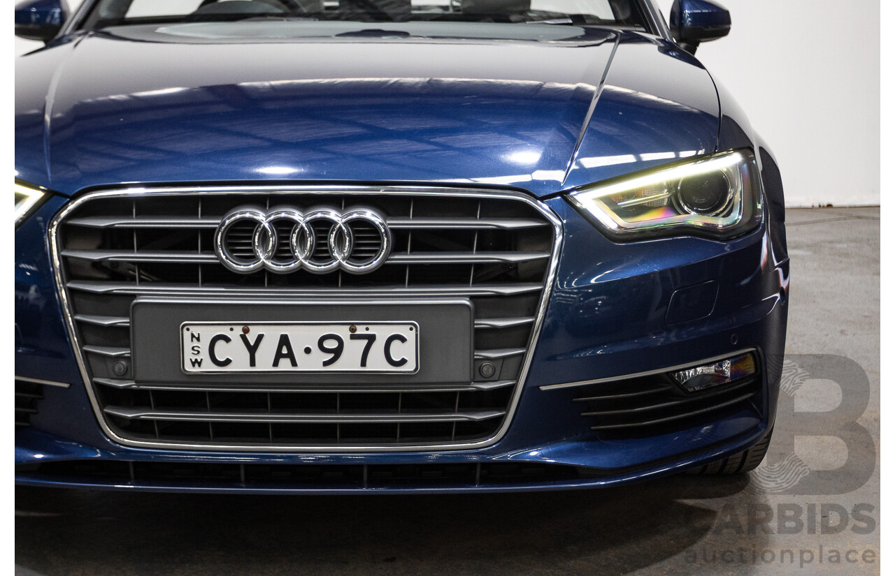 02/2015 Audi A3 1.8 TFSI AMBITION 8V MY15 2D Cabriolet Scuba Blue Turbo 1.8L